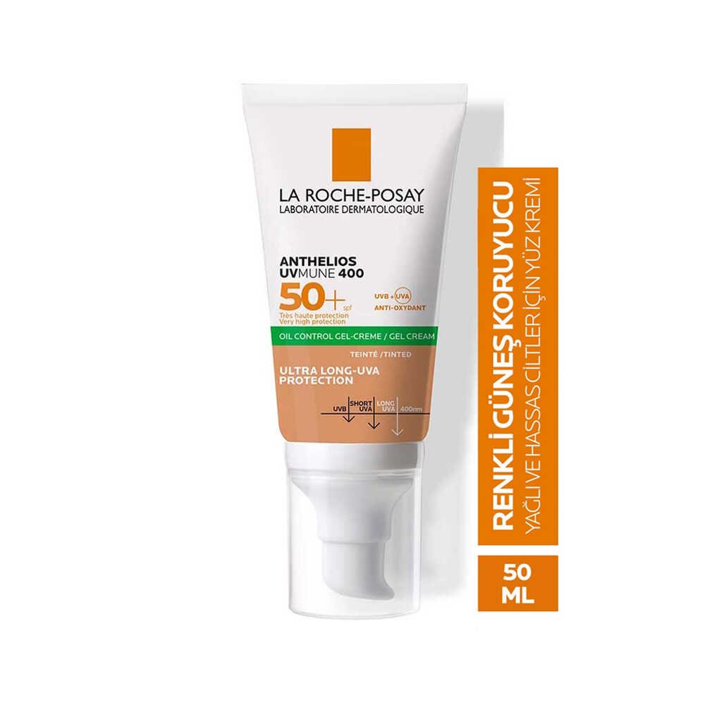 Anthelios XL SPF 50+ Tinted 50 ml | Yağlı ve Karma Ciltler İçin Renkli Yüz Güneş Kremi