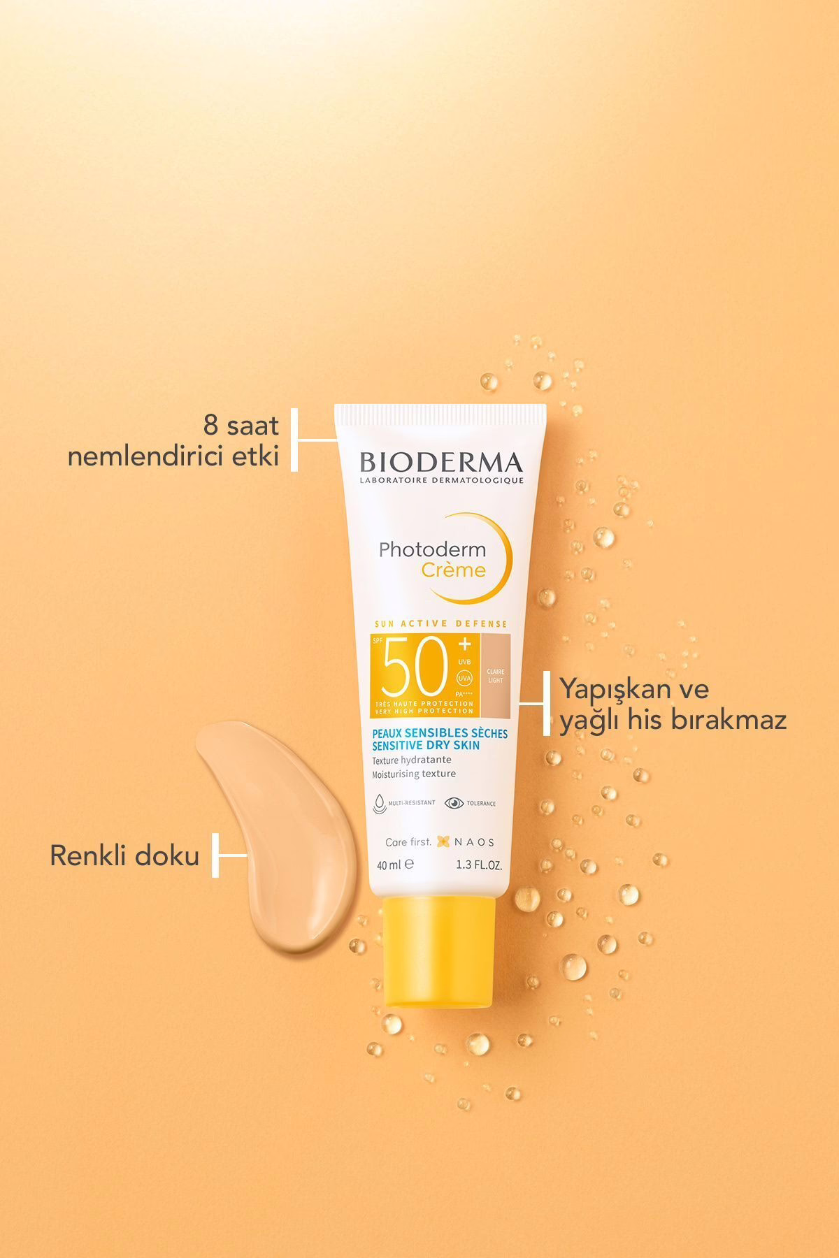 Photoderm Cream Light SPF50+ 40 ml | Kuru Ciltler için Yüksek Korumalı Renkli Güneş Kremi 5 Photoderm Cream Light SPF50+ 40 ml | Kuru Ciltler için Yüksek Korumalı Renkli Güneş Kremi