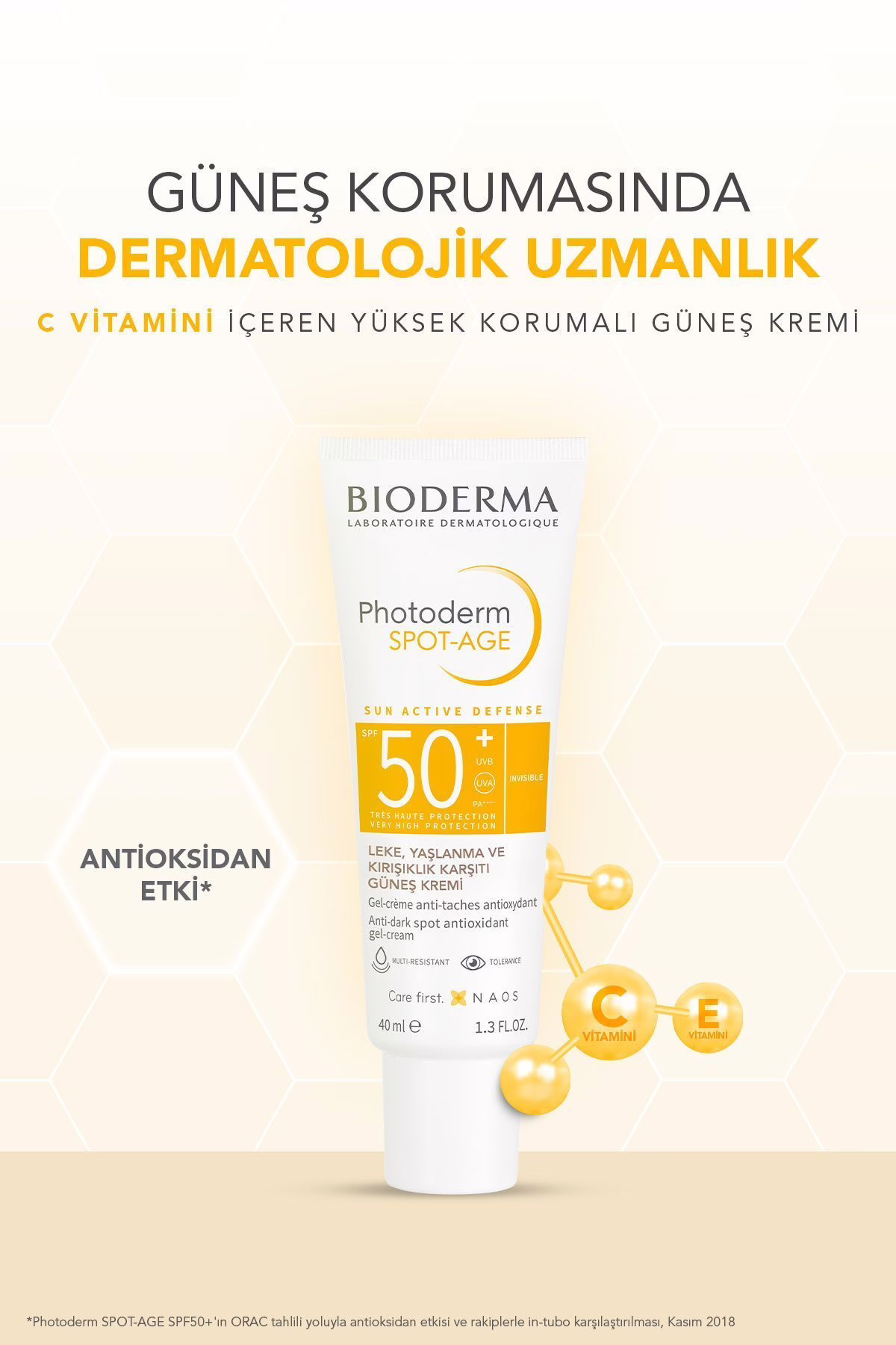 Photoderm Spot Age SPF50+ 40 ml | Leke Yaşlanma ve Kırışıklık Karşıtı Güneş Kremi 4 Photoderm Spot Age SPF50+ 40 ml | Leke Yaşlanma ve Kırışıklık Karşıtı Güneş Kremi
