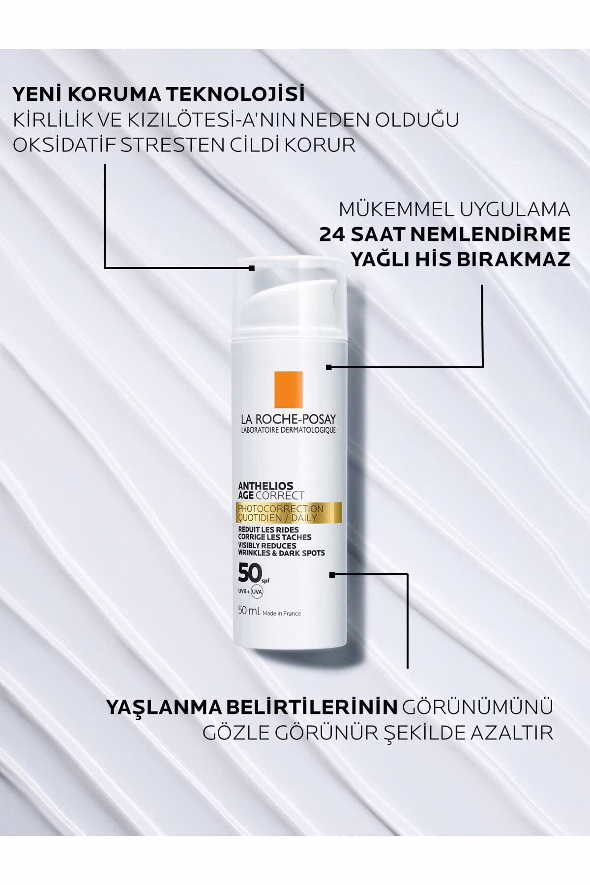 Anthelios Age Correct SPF50+ 50ml | Leke ve Kırışıklık Karşıtı Güneş Kremi 2 Anthelios Age Correct SPF50+ 50ml | Leke ve Kırışıklık Karşıtı Güneş Kremi