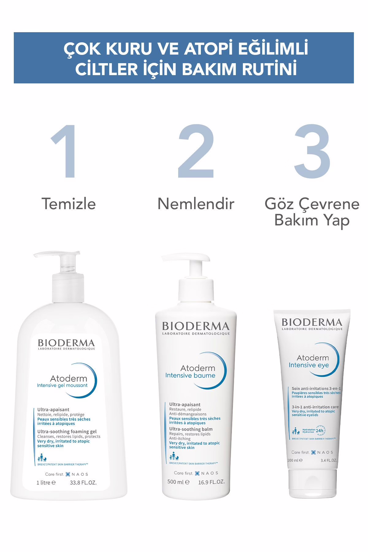 Atoderm Intensive Eye 100 ml | Tahriş Olmuş Göz Kapakları İçin 3'ü 1 Arada Bakım 4 Atoderm Intensive Eye 100 ml | Tahriş Olmuş Göz Kapakları İçin 3’ü 1 Arada Bakım