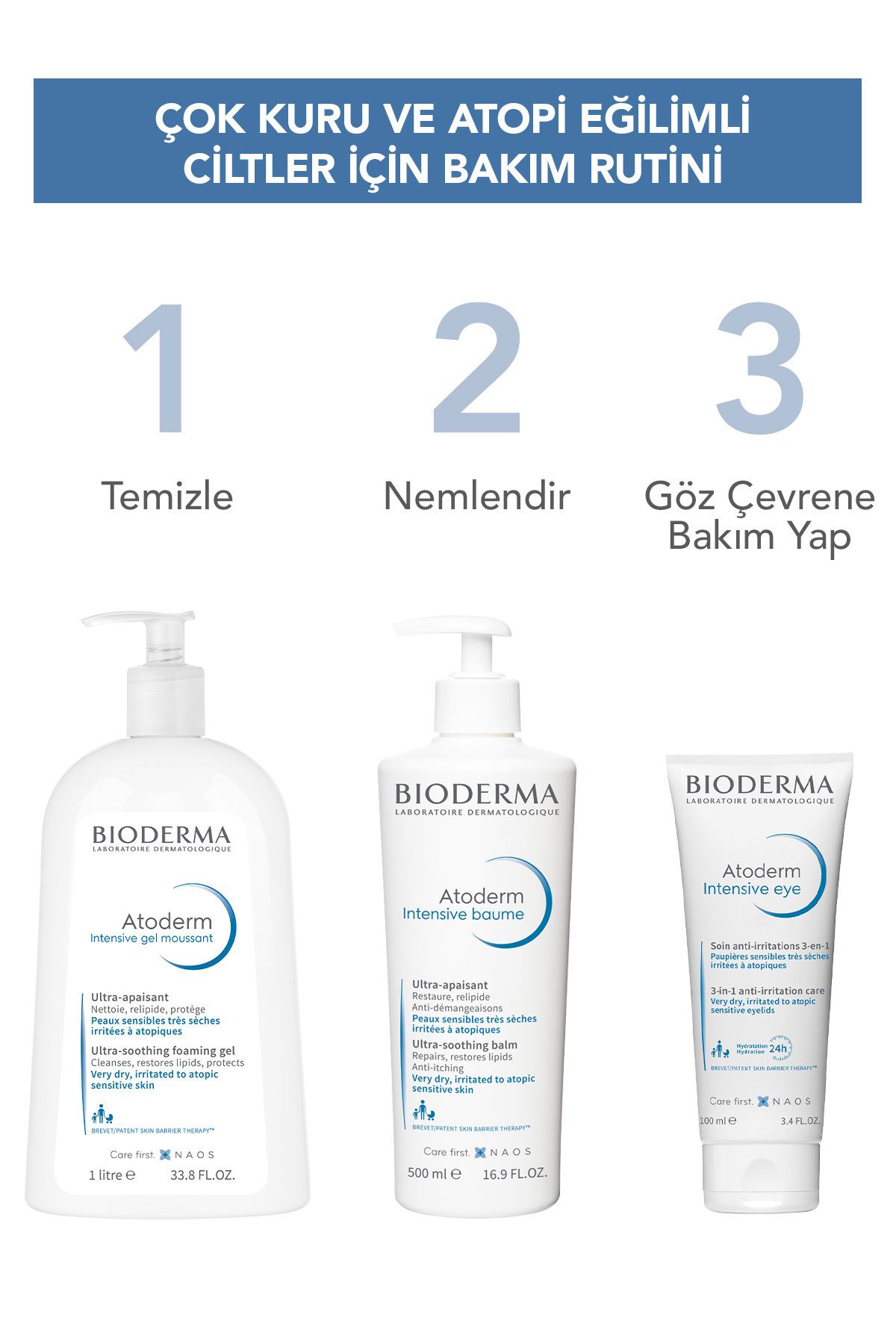 Atoderm Intensive Eye 100 ml | Tahriş Olmuş Göz Kapakları İçin 3'ü 1 Arada Bakım 4 Atoderm Intensive Eye 100 ml | Tahriş Olmuş Göz Kapakları İçin 3’ü 1 Arada Bakım