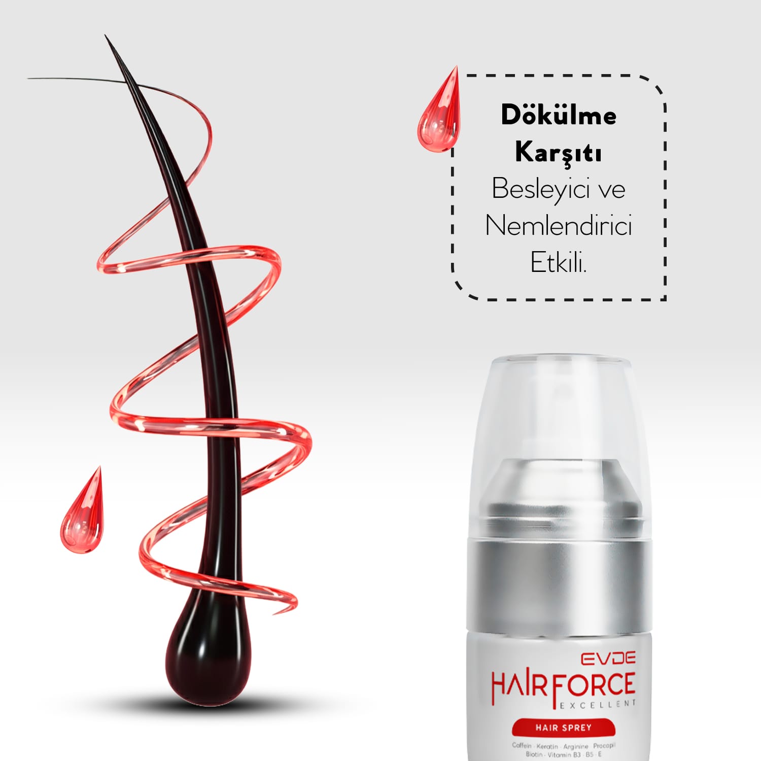 Hair Force | Dökülme Karşıtı Saç Bakım Serumu 60ml 4 Hair Force | Dökülme Karşıtı Saç Bakım Serumu 60ml - Görsel 4