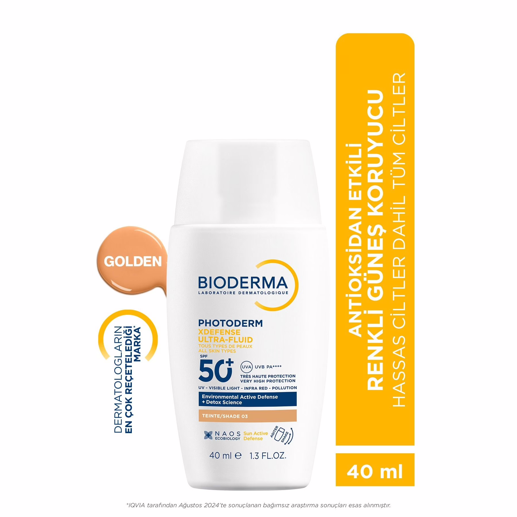 Photoderm XDefense Spf50+ Tüm Cilt Tipleri Antioksidan Etkili Renkli Güneş Kremi Golden 40 ml 1 Photoderm XDefense Spf50+ Tüm Cilt Tipleri Antioksidan Etkili Renkli Güneş Kremi Golden 40 ml
