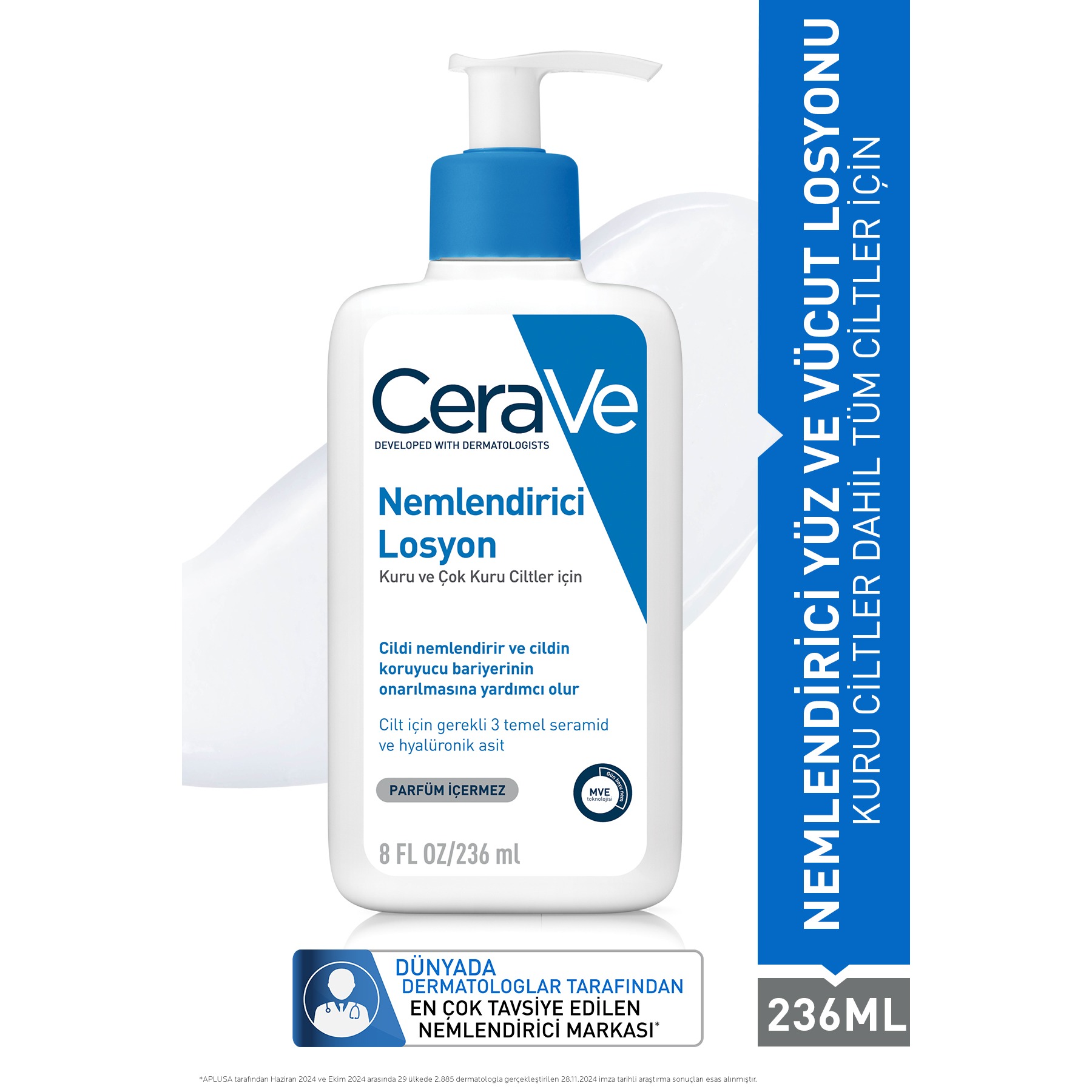 Seramid ve Hyalüronik Asit içeren Nemlendirici Yüz ve Vücut Losyonu 236 ml 1 Seramid ve Hyalüronik Asit içeren Nemlendirici Yüz ve Vücut Losyonu 236 ml