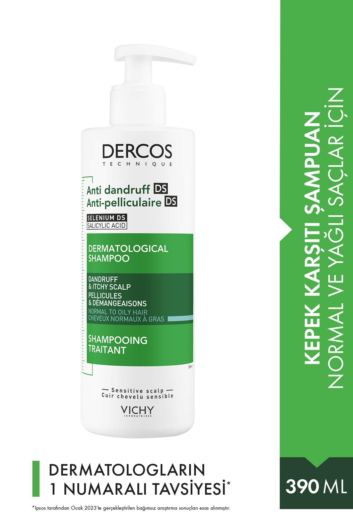 Dercos Anti Dandruff Normal ve Yağlı Saçlar İçin Kepek Karşıtı Şampuan 390 ml 1 Dercos Anti Dandruff Normal ve Yağlı Saçlar İçin Kepek Karşıtı Şampuan 390 ml