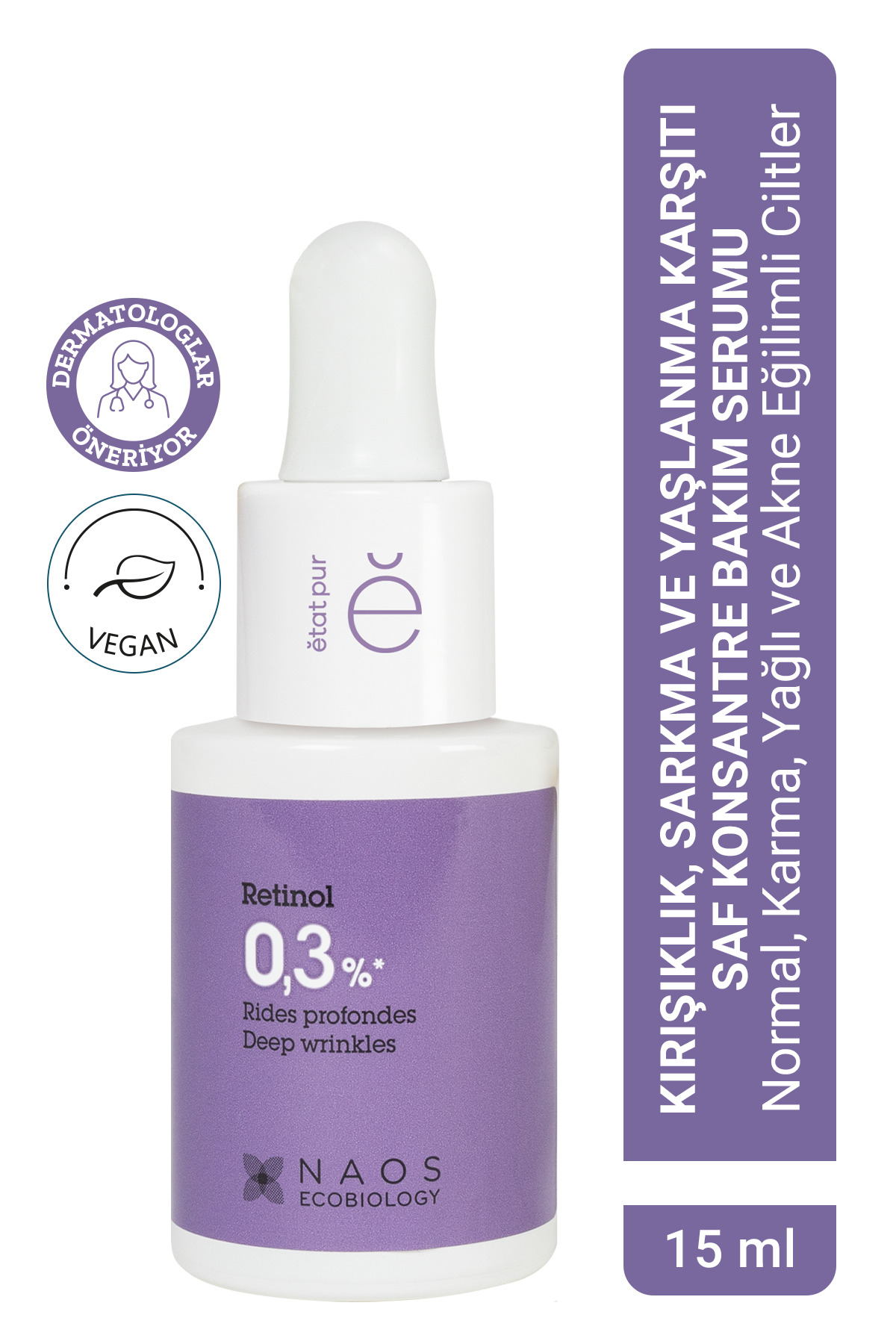 Pure Active Retinol %0,3 Kırışıklık Sarkma ve Yaşlanma Karşıtı Saf Cilt Serumu 15 ML 1 Pure Active Retinol %0,3 Kırışıklık Sarkma ve Yaşlanma Karşıtı Saf Cilt Serumu 15 ML