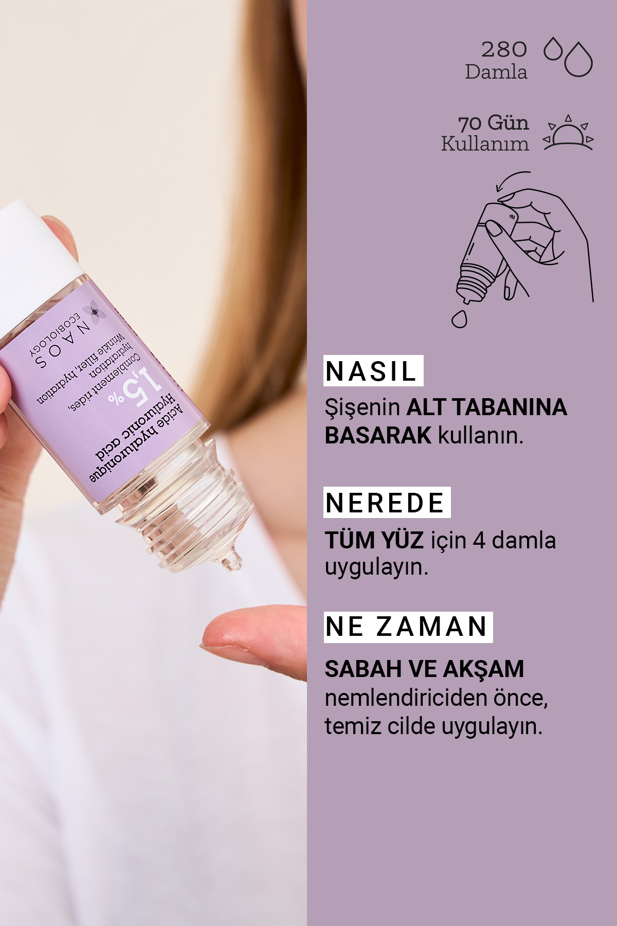 Pure Active Hyaluronik Asit İnce Kırışıklık Karşıtı & Dolgunlaştırıcı Saf Cilt Serumu 15 ML 4 Pure Active Hyaluronik Asit İnce Kırışıklık Karşıtı & Dolgunlaştırıcı Saf Cilt Serumu 15 ML - Görsel 4