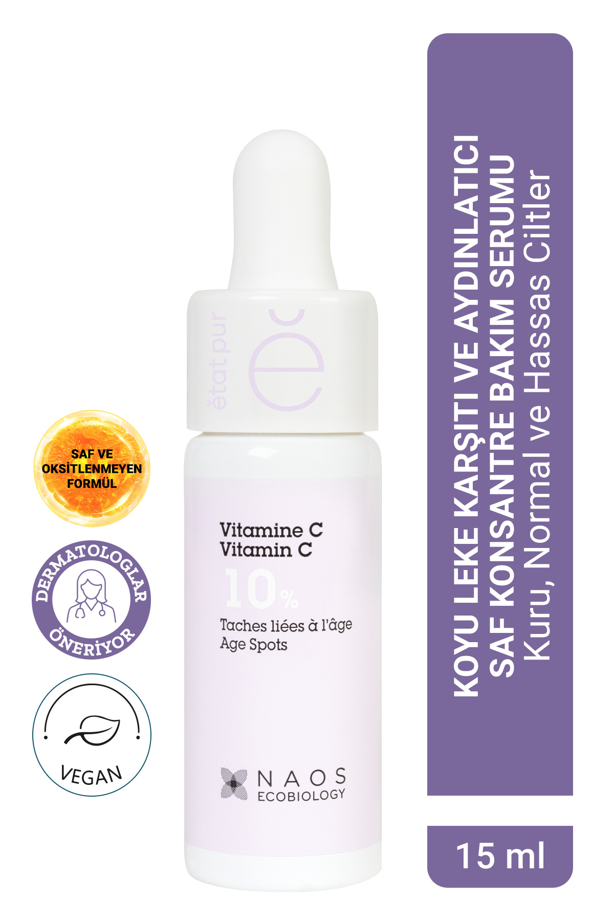Pure Active Saf Vitamin C Koyu Leke Aydınlatıcı Yaşlanma Karşıtı Konsantre Bakım Serumu 15 mL 1 Pure Active Saf Vitamin C Koyu Leke Aydınlatıcı Yaşlanma Karşıtı Konsantre Bakım Serumu 15 mL