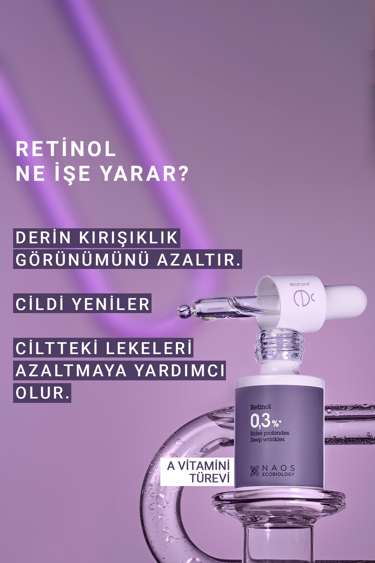 Pure Active Retinol %0,3 Kırışıklık Sarkma ve Yaşlanma Karşıtı Saf Cilt Serumu 15 ML 2 Pure Active Retinol %0,3 Kırışıklık Sarkma ve Yaşlanma Karşıtı Saf Cilt Serumu 15 ML