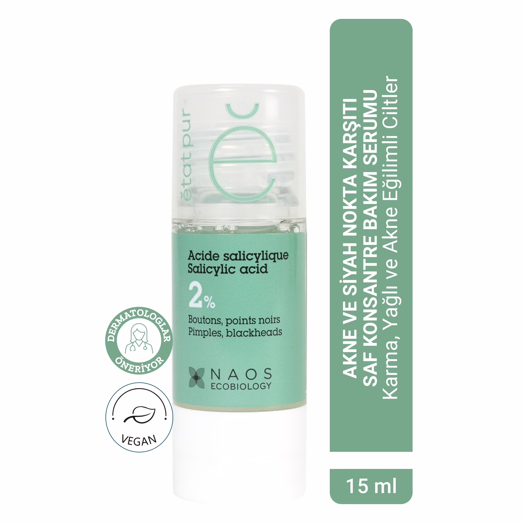 Pure Active Salisilik Asit BHA Sivilce Siyah Nokta Karşıtı Konsantre Bakım Serumu 15 mL Karma Yağlı 1 Pure Active Salisilik Asit BHA Sivilce Siyah Nokta Karşıtı Konsantre Bakım Serumu 15 mL Karma Yağlı