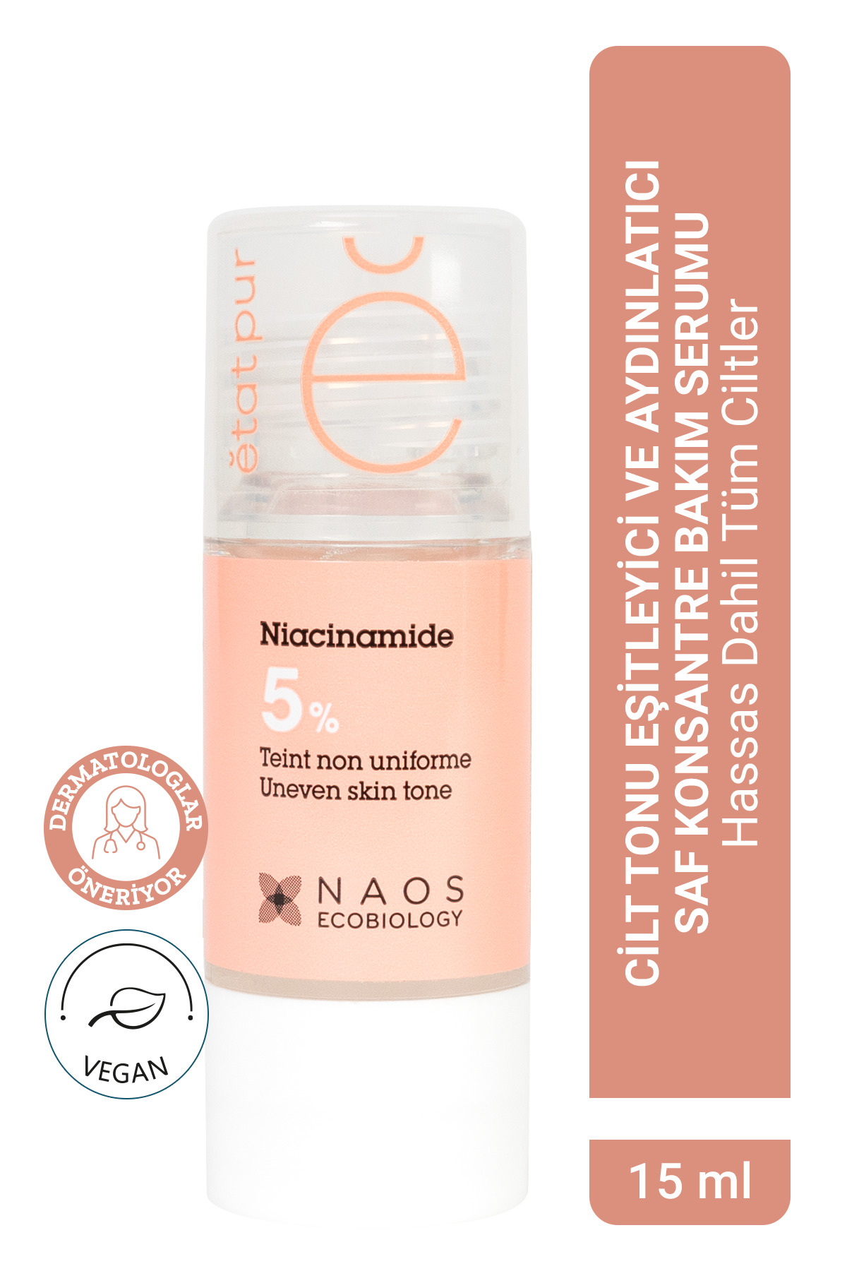 Pure Active Niacinamide %5 (B3 Vitamini) Tüm Ciltler İçin Aydınlatıcı Saf Cilt Serumu 15 ML 1 Pure Active Niacinamide %5 (B3 Vitamini) Tüm Ciltler İçin Aydınlatıcı Saf Cilt Serumu 15 ML