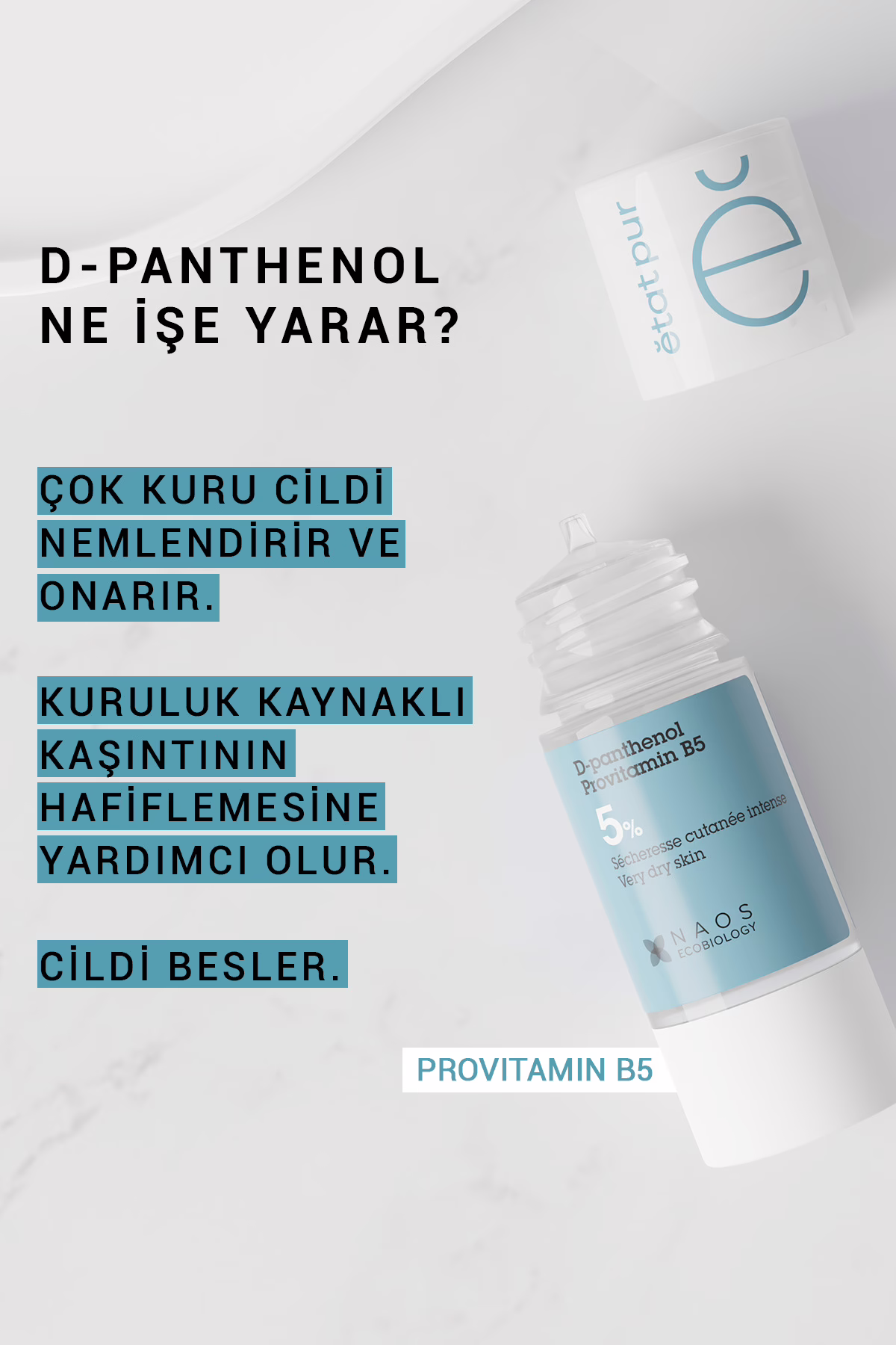 Pure Active D-Panthenol Kuru Ciltler İçin Nemlendirici ve Bariyer Onarıcı Saf Cilt Serumu 15 ML 5 Pure Active D-Panthenol Kuru Ciltler İçin Nemlendirici ve Bariyer Onarıcı Saf Cilt Serumu 15 ML