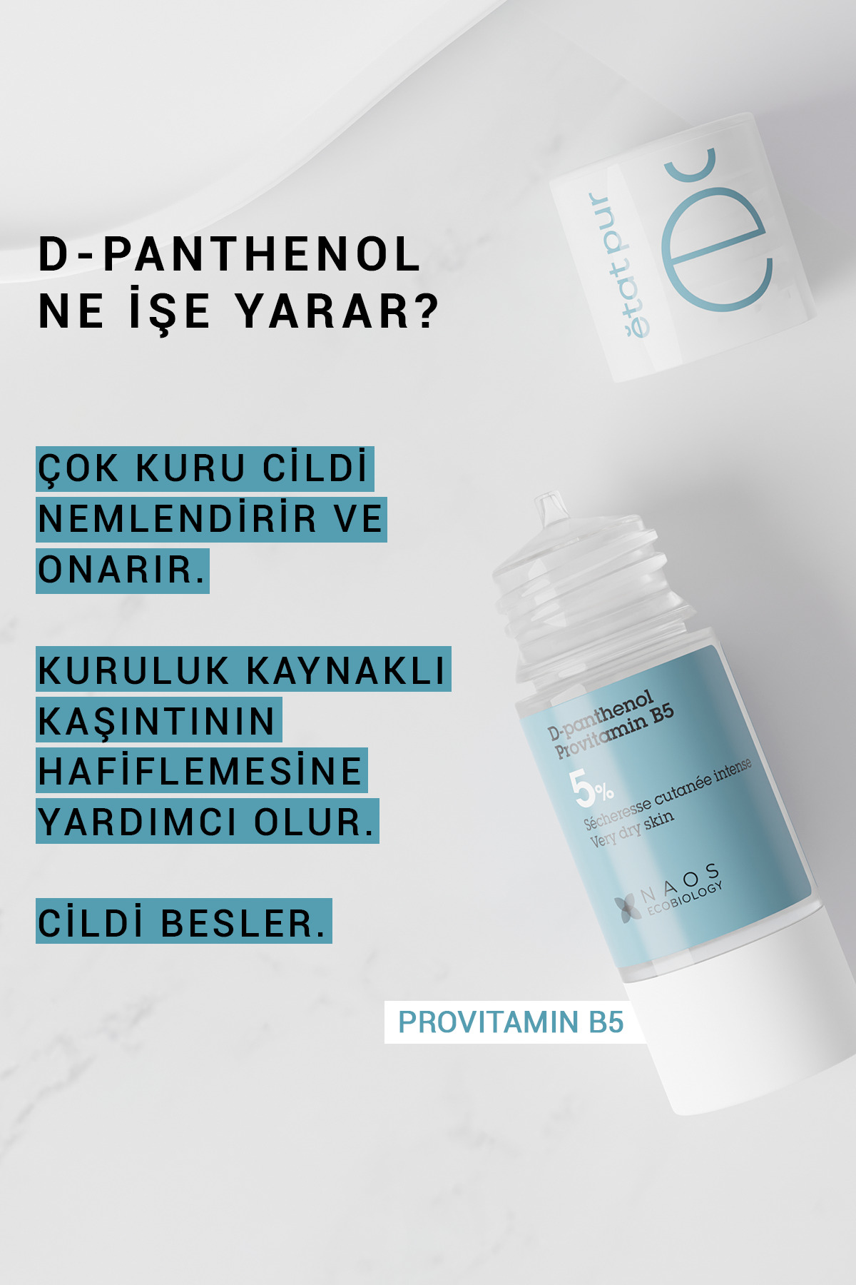 Pure Active D-Panthenol Kuru Ciltler İçin Nemlendirici ve Bariyer Onarıcı Saf Cilt Serumu 15 ML 5 Pure Active D-Panthenol Kuru Ciltler İçin Nemlendirici ve Bariyer Onarıcı Saf Cilt Serumu 15 ML