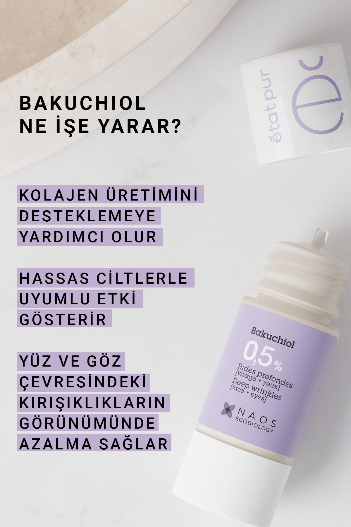 Bakuchiol %0,5 Kırışıklık Karşıtı Serum 15ML | Hassas Ciltler için Retinol Alternatifi 3 Bakuchiol %0,5 Kırışıklık Karşıtı Serum 15ML | Hassas Ciltler için Retinol Alternatifi - Görsel 3