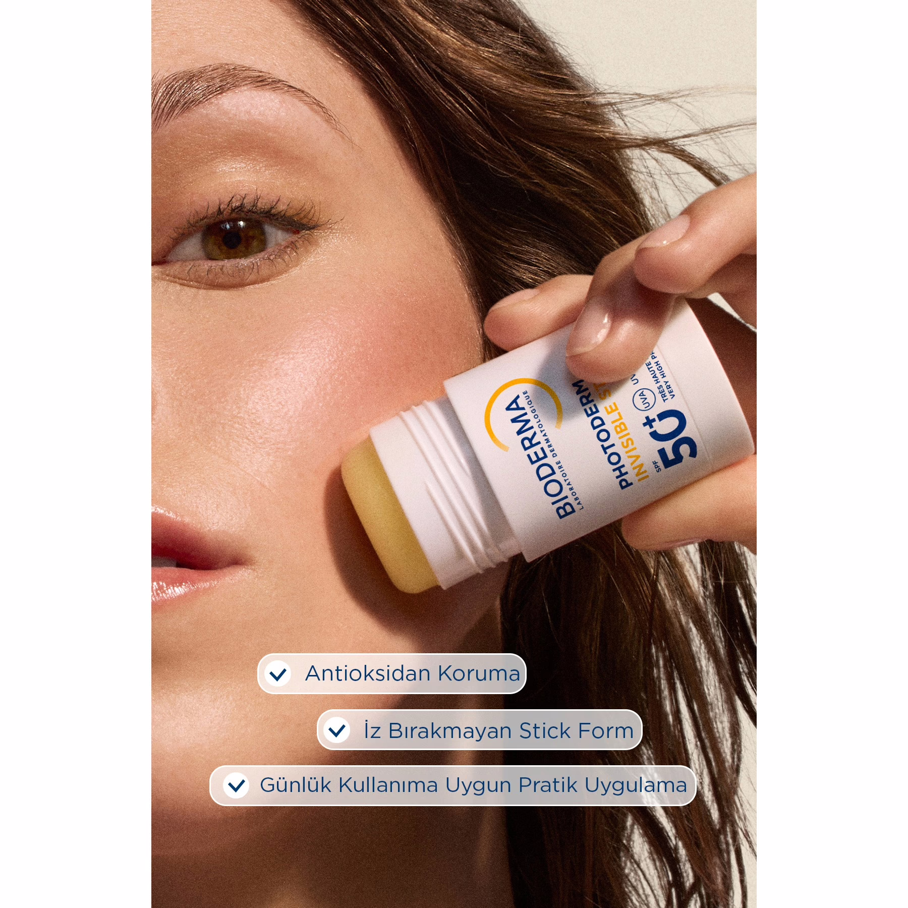 Photoderm Invisible Stick SPF50+ Antioksidan UV Koruma İçeren Hassas&Tüm Ciltler Güneş Kremi 15gr 3 Photoderm Invisible Stick SPF50+ Antioksidan UV Koruma İçeren Hassas&Tüm Ciltler Güneş Kremi 15gr
