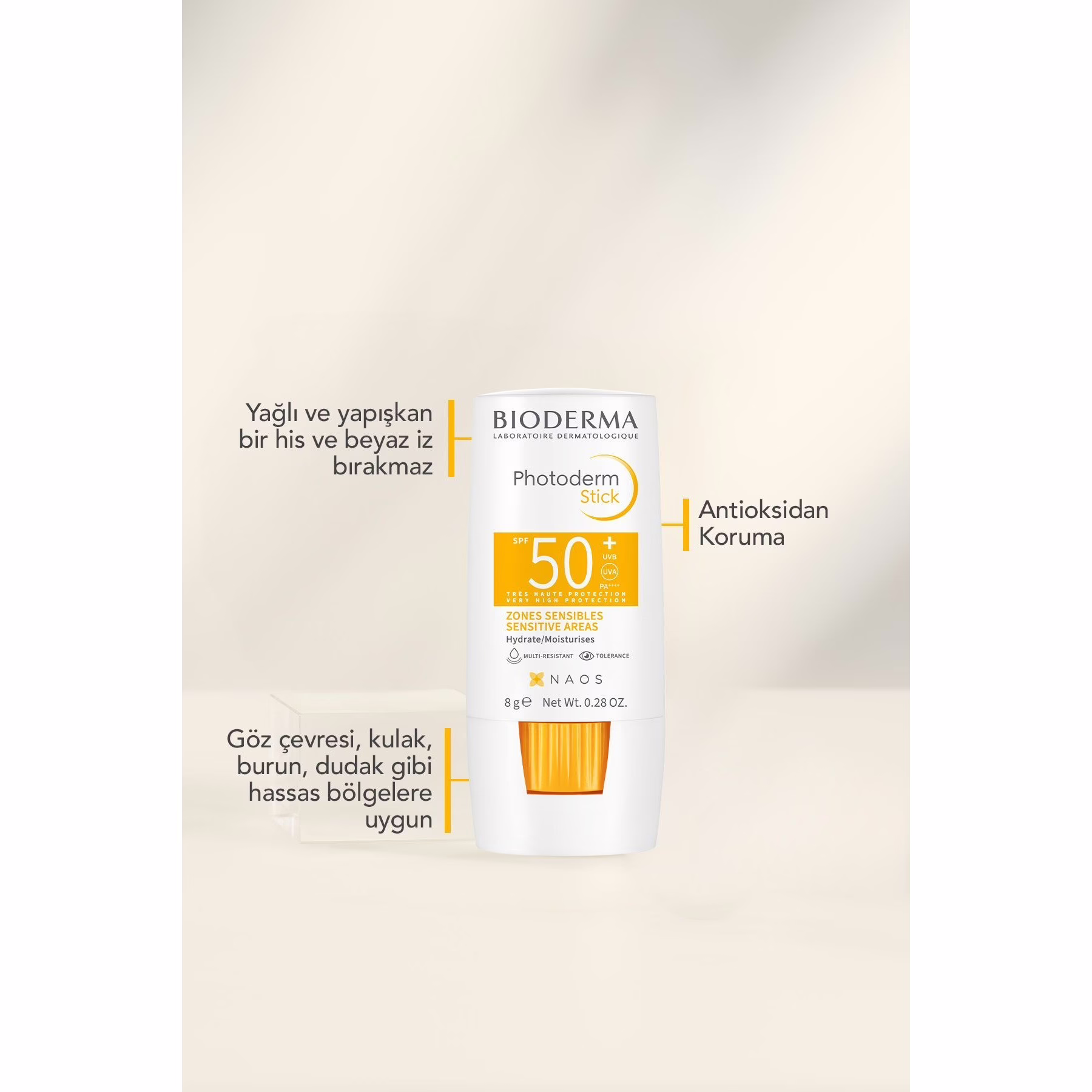 Photoderm Stick SPF50+ Hassas&Tüm Ciltler İçin Çok Yüksek Korumalı Stick Güneş Kremi 8 gr 3 Photoderm Stick SPF50+ Hassas&Tüm Ciltler İçin Çok Yüksek Korumalı Stick Güneş Kremi 8 gr