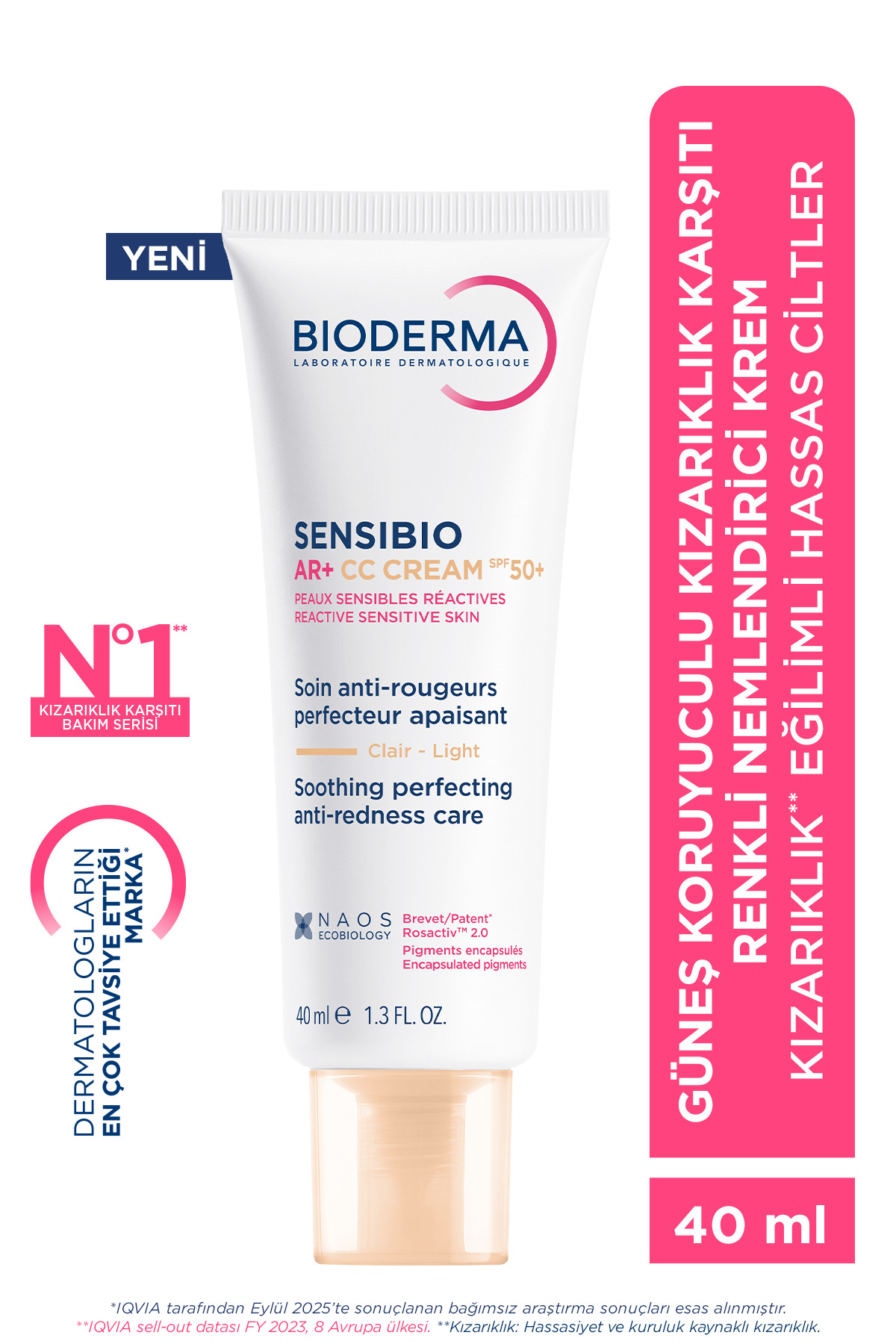 Sensibio AR+ CC Cream SPF50+ Güneş Koruyuculu Kızarıklık Karşıtı Renkli Nemlendirici Krem 40 ML 1 Sensibio AR+ CC Cream SPF50+ Güneş Koruyuculu Kızarıklık Karşıtı Renkli Nemlendirici Krem 40 ML