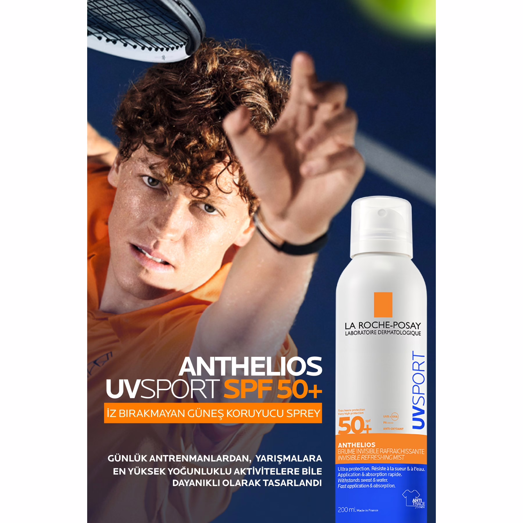Anthelios UVSPORT SPF50+ Ultra Güçlü Güneş Koruyucu SPRAY 200 ml 4 Anthelios UVSPORT SPF50+ Ultra Güçlü Güneş Koruyucu SPRAY 200 ml