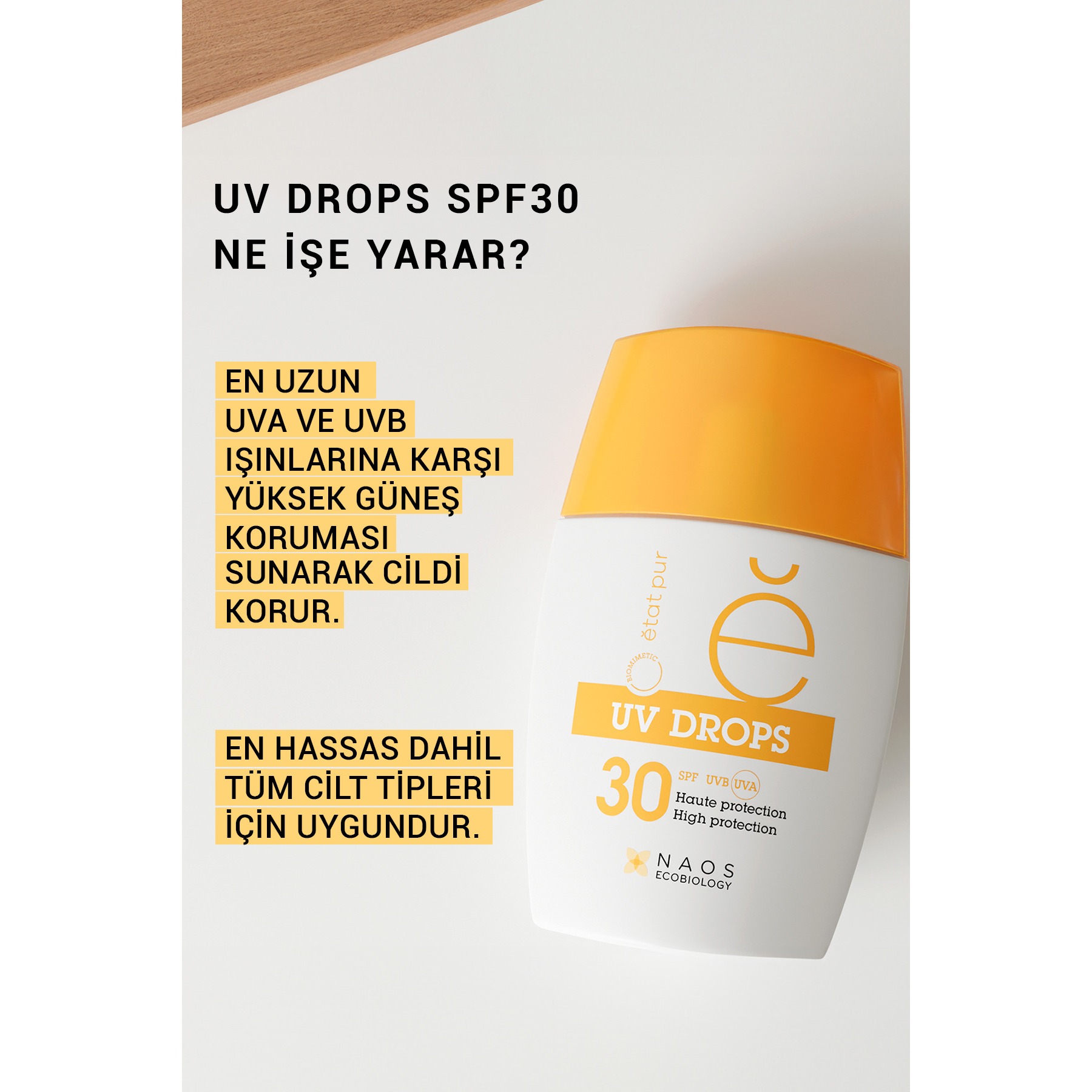 UV DROPS 0 Mineral Filtreli Hassas & Tüm Ciltler Güneş Kremi SPF30 30 gr 3 UV DROPS 0 Mineral Filtreli Hassas & Tüm Ciltler Güneş Kremi SPF30 30 gr - Görsel 3