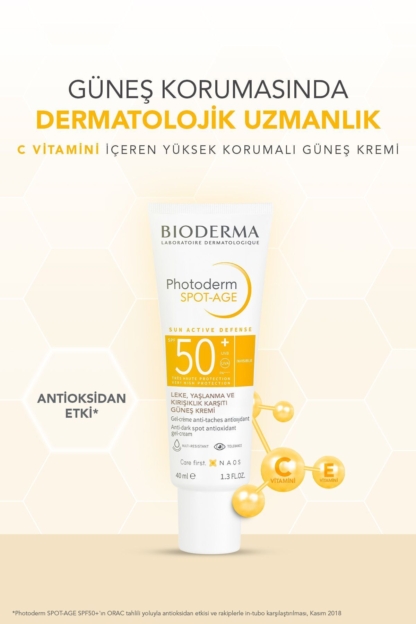 Photoderm Spot Age SPF50+ Leke, Yaşlanma ve Kırışıklık Karşıtı Yüksek Korumalı Güneş Kremi 40 ml - Görsel 4