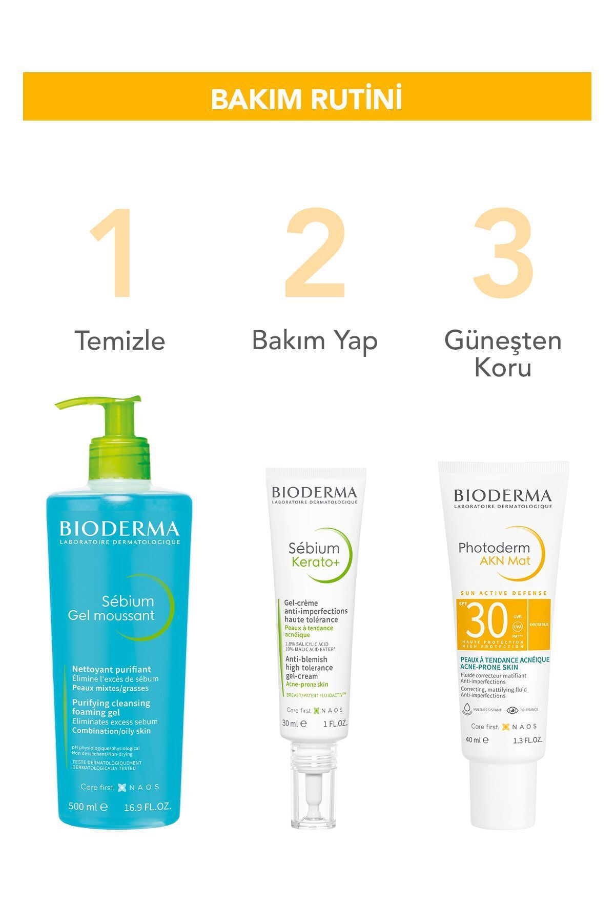 Photoderm AKN MAT SPF 30 40 ml | Matlaştırıcı Akne Karşıtı Güneş Koruyucu Krem