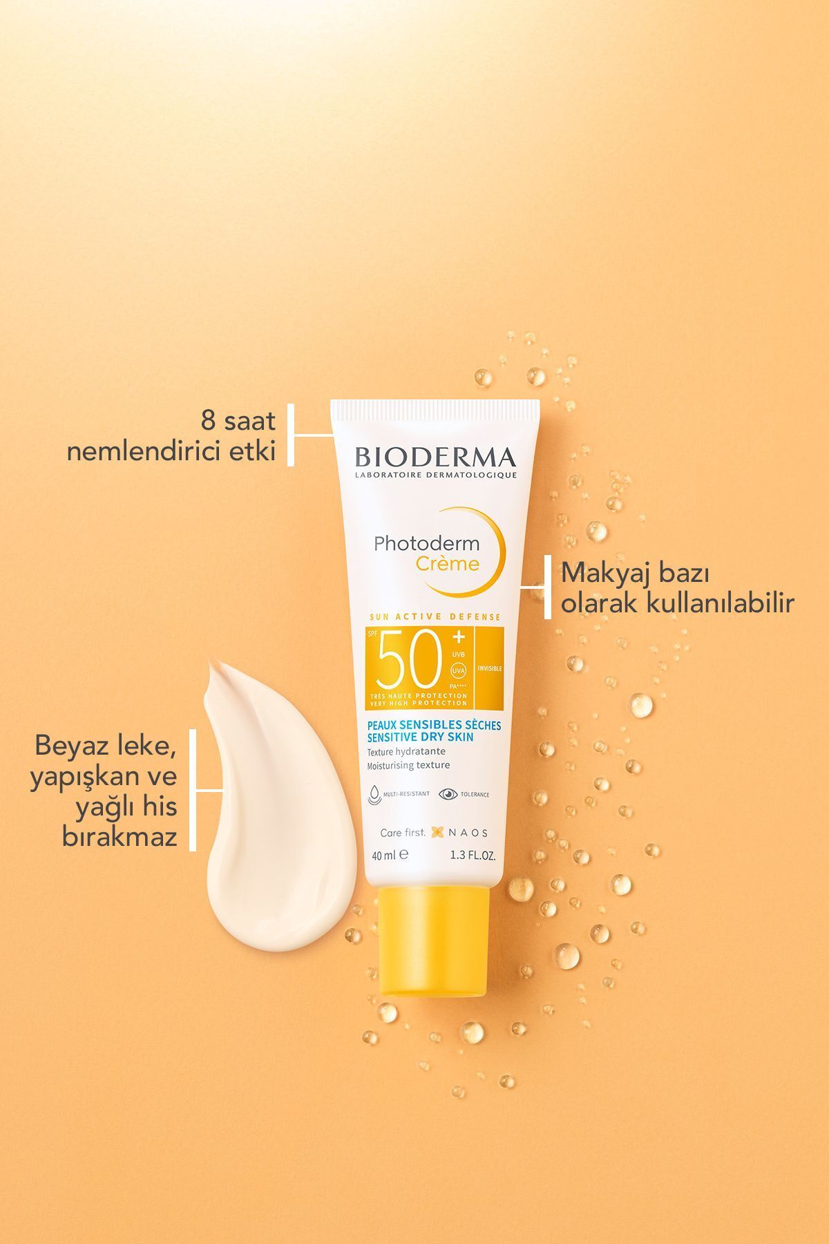 Photoderm Cream SPF50+ 40 ml | Kuru Ciltler için Yüz Güneş Kremi
