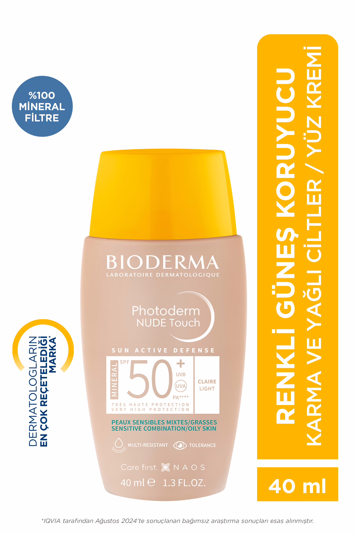 Photoderm Nude Light SPF50+ 40 ml | Renkli Güneş Koruyucu