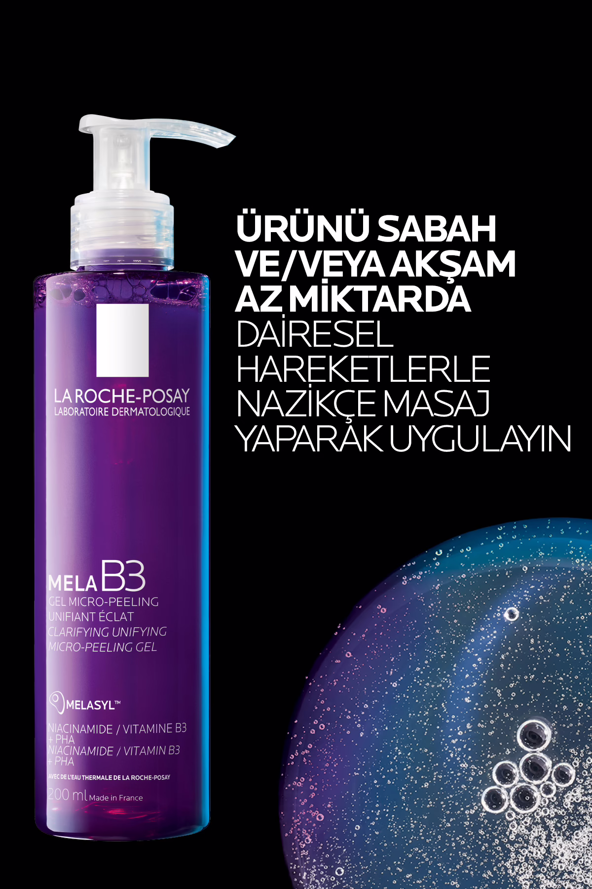 Mela B3 Koyu Leke Karşıtı Peeling Etkili Yüz Temizleme Jeli, 200 ml