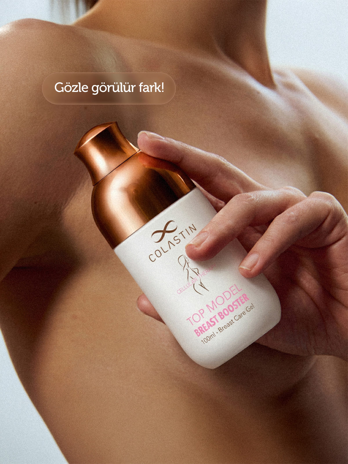 Göğüs Dolgunlaştırıcı, Sıkılaştırıcı & Dikleştirici Şekil Verici Jel 100ML | Top Model Breast Booster