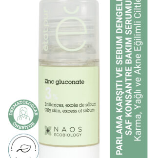 Pure Active Çinko Glukonat İstenmeyen Parlama Karşıtı Sebum Dengeleyici Saf Cilt Serumu 15 ML