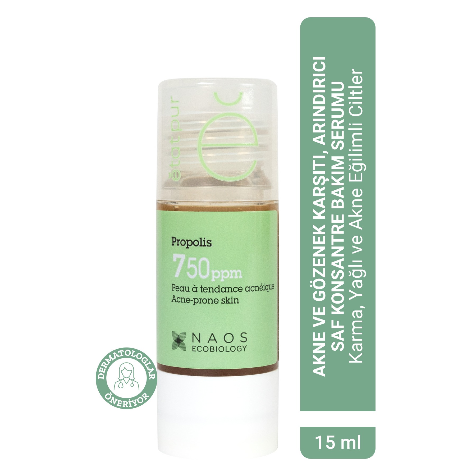 Pure Active Propolis Akne Karşıtı Antienflamatuar & Yatıştırıcı Etkili Saf Cilt Serumu 15 ML