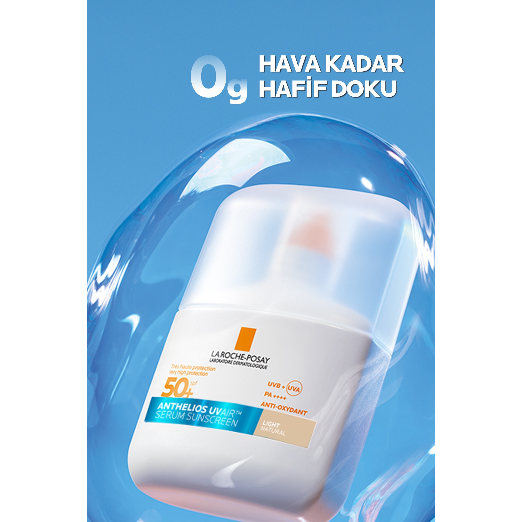 Anthelios UVAIR SPF50+ Aydınlık Görünüm Veren Ultra Güçlü Renkli Güneş Koruyucu Serum 50 ml