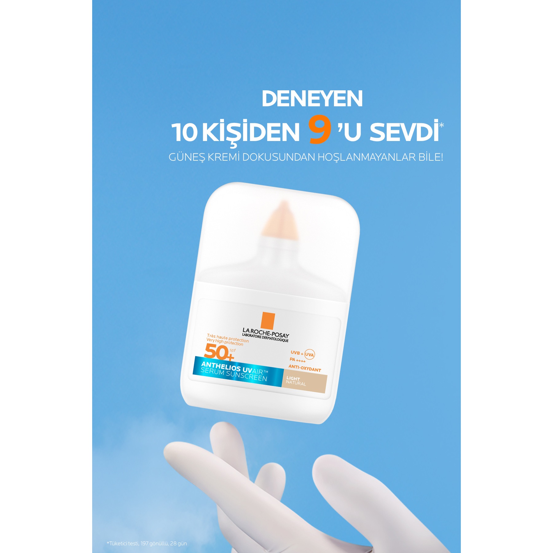 Anthelios UVAIR SPF50+ Aydınlık Görünüm Veren Ultra Güçlü Renkli Güneş Koruyucu Serum 50 ml