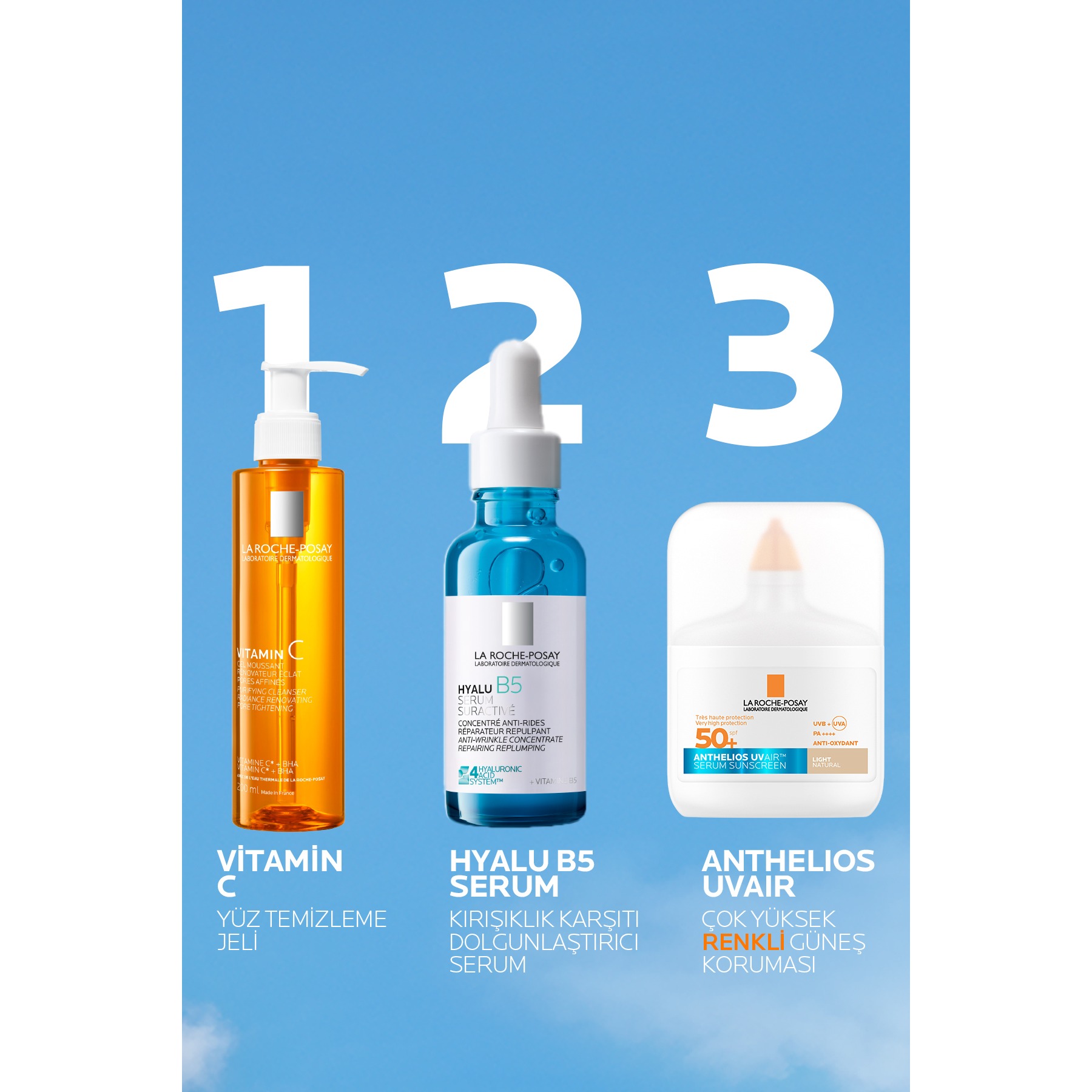 Anthelios UVAIR SPF50+ Aydınlık Görünüm Veren Ultra Güçlü Renkli Güneş Koruyucu Serum 50 ml