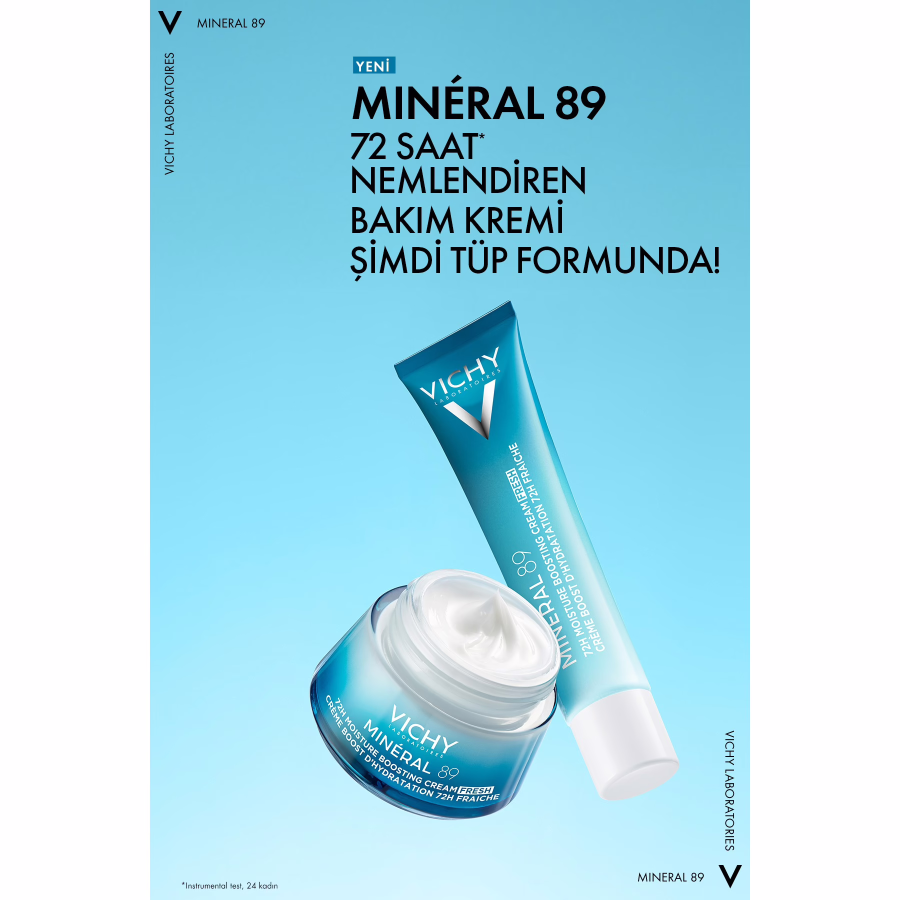Mineral89 72 Saat Nemlendiren Hafif Yapılı Yüz Bakım Kremi 40 ml