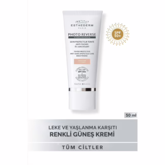 Photo Reverse Tinted Light Beige Leke Karşıtı UVA/UVB SPF50+ Yüksek Korumalı Renkli Güneş Kremi 50ML