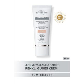 Photo Reverse Tinted Light Beige Leke Karşıtı UVA/UVB SPF50+ Yüksek Korumalı Renkli Güneş Kremi 50ML