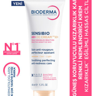 Sensibio AR+ CC Cream SPF50+ Güneş Koruyuculu Kızarıklık Karşıtı Renkli Nemlendirici Krem 40 ML